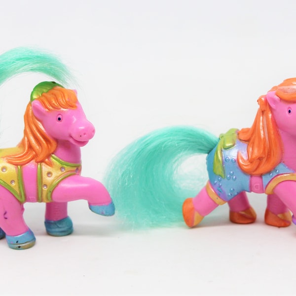 Lot of 2 Tara Toys Pony Luv Mini PVC Figures 2000s Tiny Pony Love Toys Original My Little Pony MLP Petite Ponies