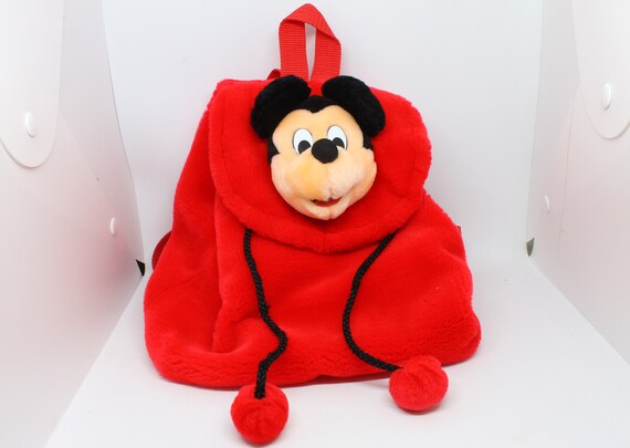 Vintage Disney Mickey Mouse Peluche Sac à dos Sac Sac à main Etsy France Vintage Disney Mickey Mouse Peluche Sac à dos Sac Sac à main Etsy France