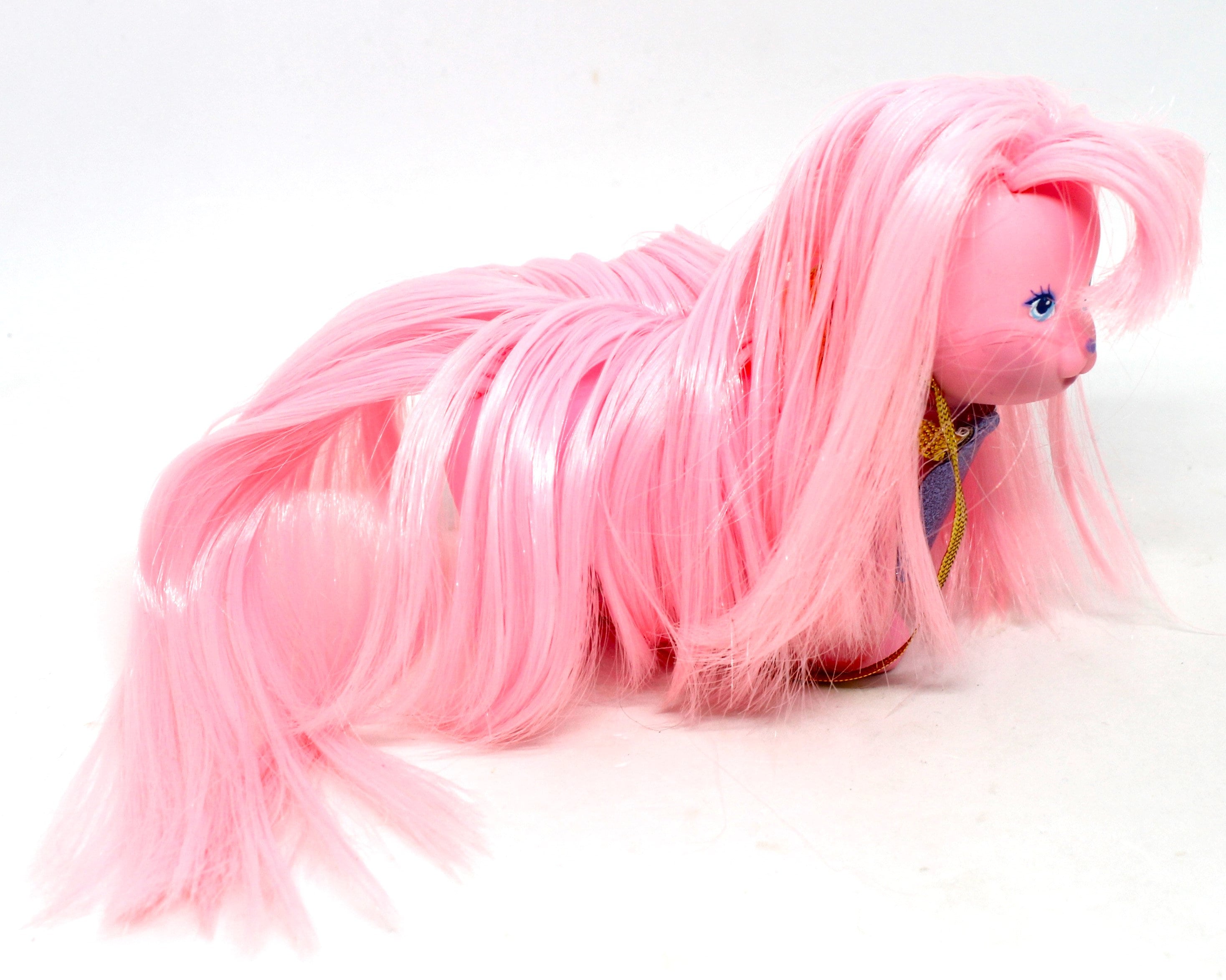 Vintage Lady Lovelylocks Silkypup Mattel Original 1980s Pink Hair 