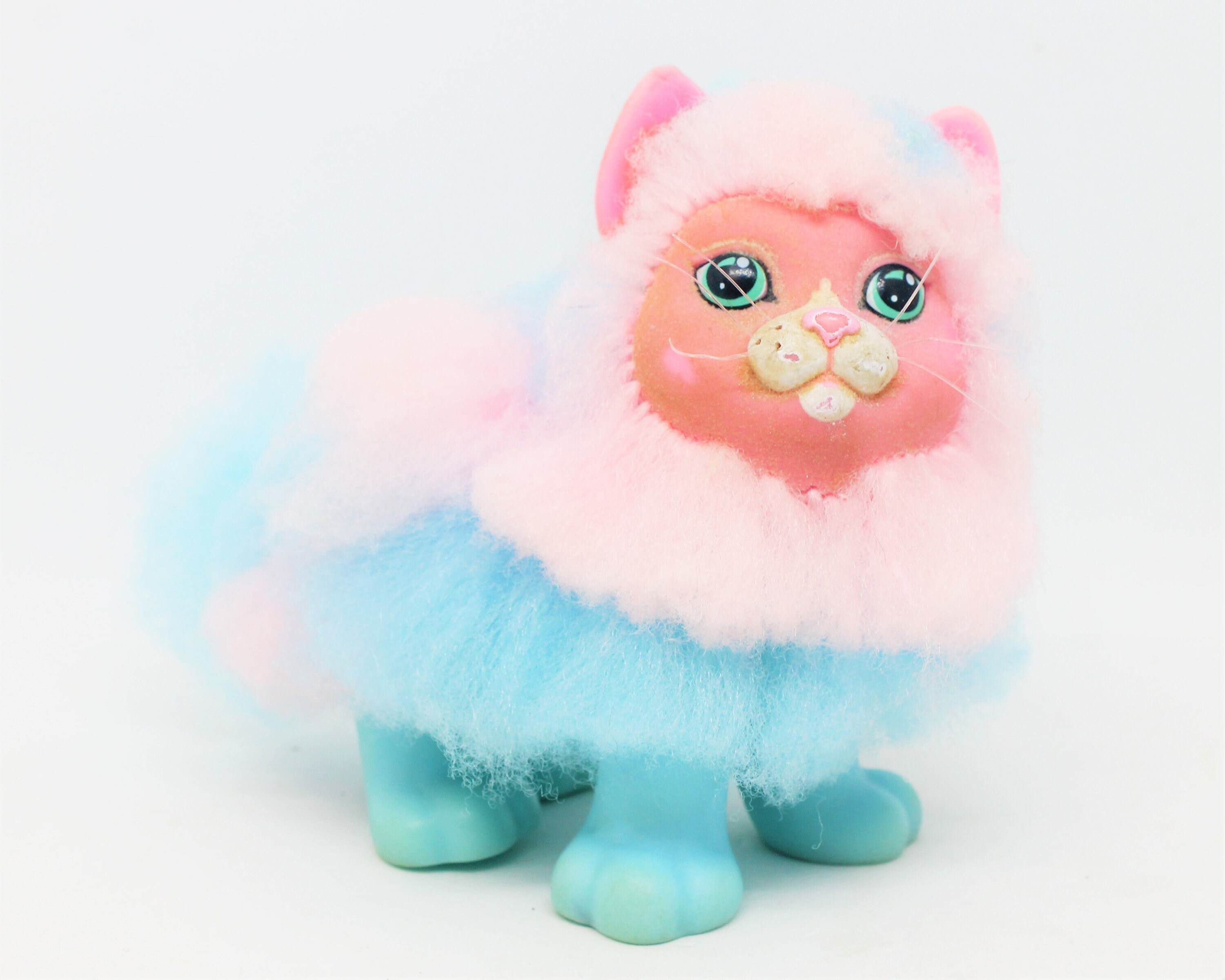 Vintage Hasbro Sweetie Kitties Party Time Kitty Pink Blue Party Time Tabby Cotton Candy MLP My Little Pony Perfume Puff Hair