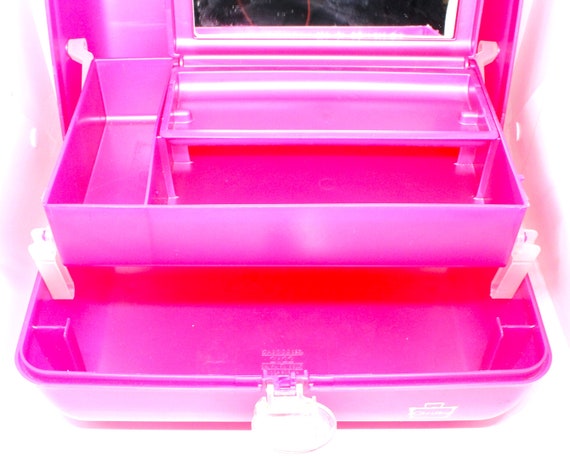 Vintage Caboodle Makeup Organizer, Hot Pink Jellies, Storage