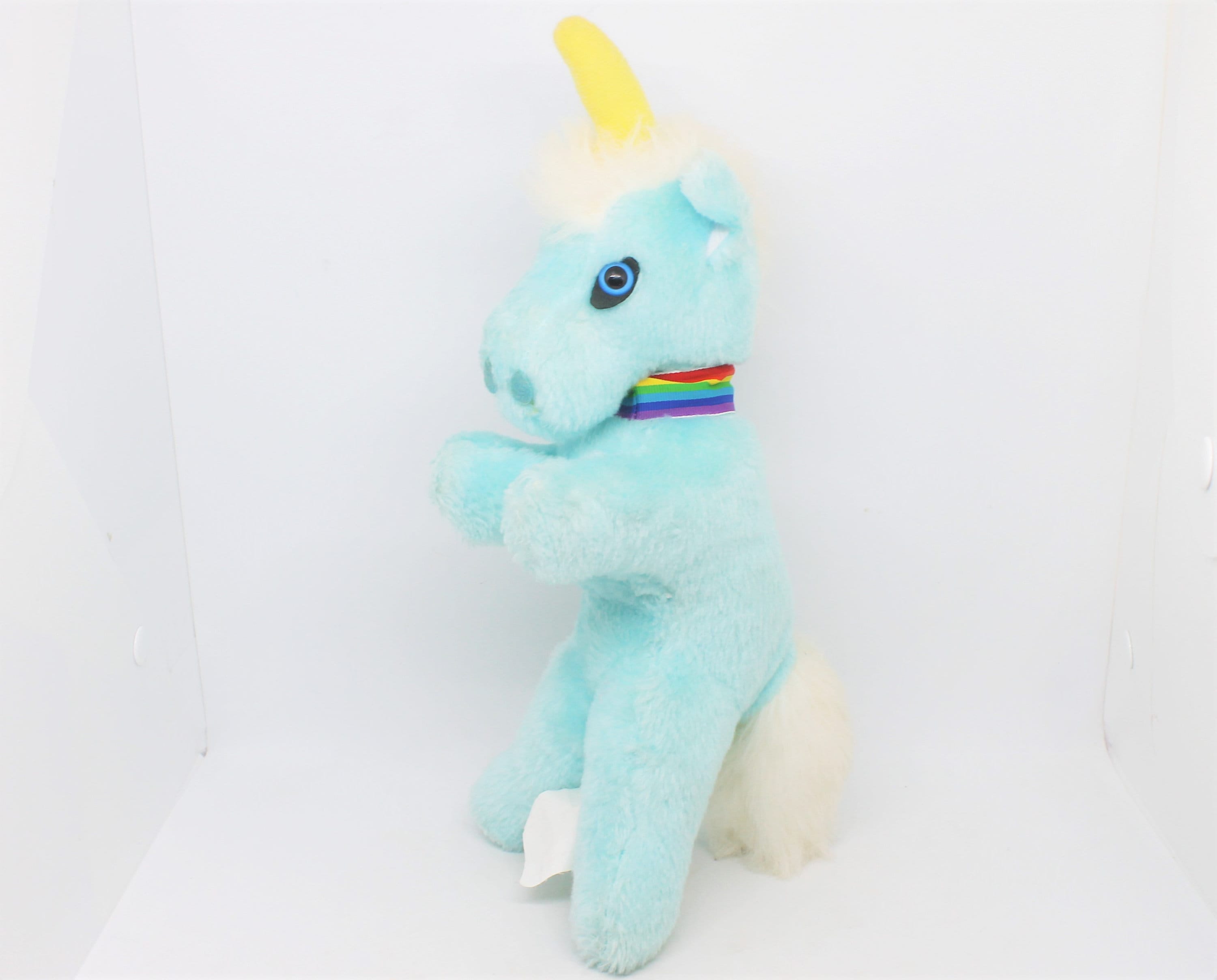 Unicorn Felted Animal, Blue Unicorn, Plush Unicorn Toys, Felt