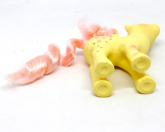 little myバードフラワーベース　ピンク＆イエロー Vintage Flutter Pony Rosedust Original 80s Hasbro G1 MLP My Little
