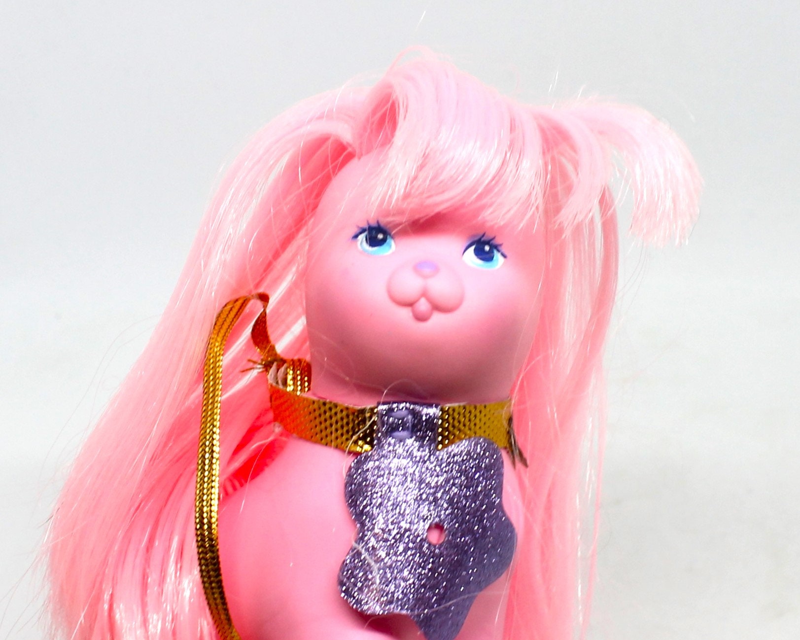 Vintage Lady Lovelylocks Silkypup Mattel Original 1980s Pink Hair