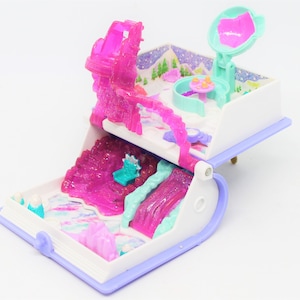 Vintage Polly Pocket Sparkle Snowland Purple Blue Book Compact Playset Original 1990s Girl Toys Bluebird Mattel Enchanted Storybooks Winter