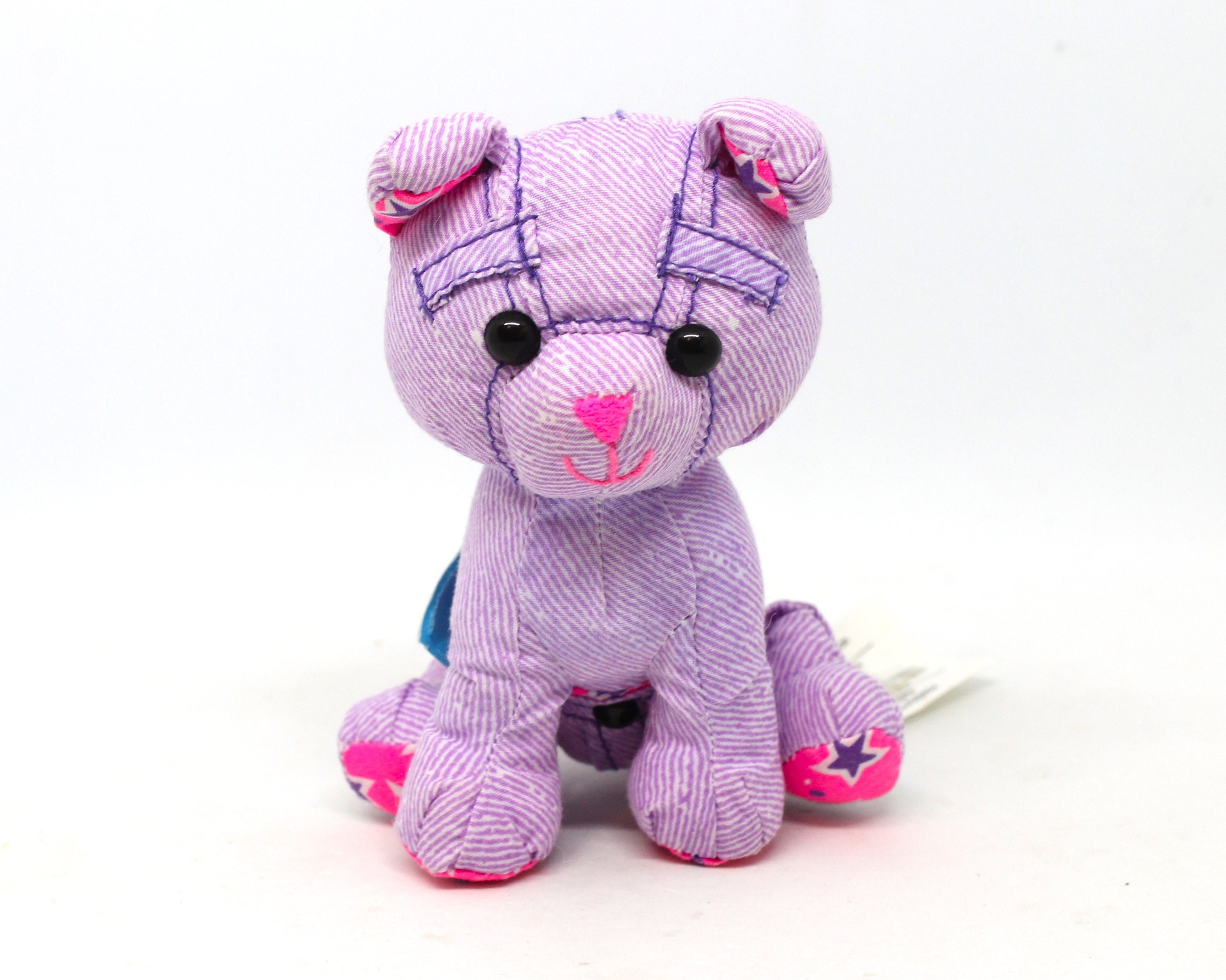The Original Doodle Bear Purple Pink Yellow Plush 14 Stuffed Animal Soft  Toy