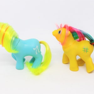 Vintage My Little Pony Hasbro G1 MLP Baby Tic Tac Toe Ribbon Ponies ...