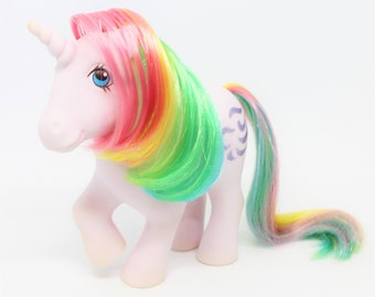 Windy Rainbow Ponies Vintage Hasbro G1 My Little Pony MLP Purple Glitter Symbol Retro Collectibles Original 1980s Classic