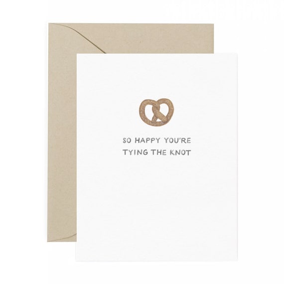 Die-Cut Congrats on Tying the Knot Wedding Card