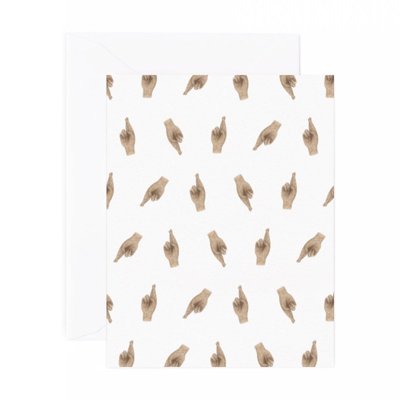 Big News Card Best Wishes Card Wishing You Well Card Fingers Crossed Support Card \u2014 Good Luck Card