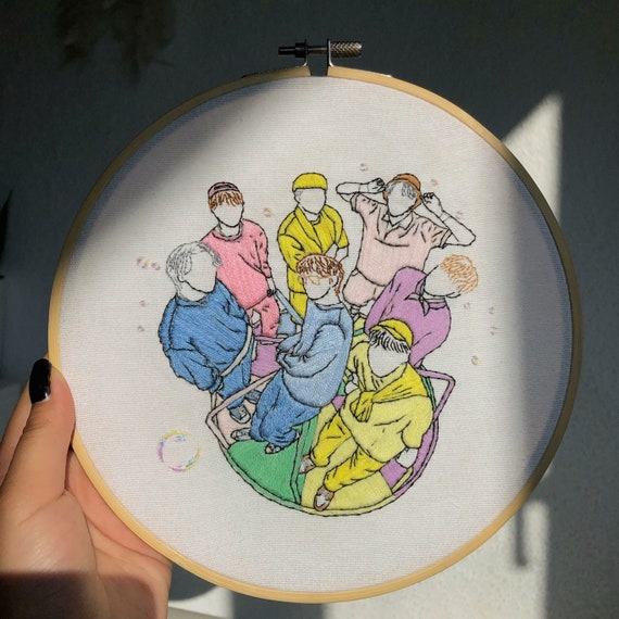 BTS Embroidery BTS Festa 2021 Family Portrait Etsy