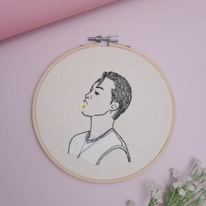 BTS embroidery | Jimin portrait embroidery | Jimin&#39;s Weverse magazine photoshoot