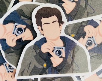 Andrew Glossy Vinyl Sticker Laminated