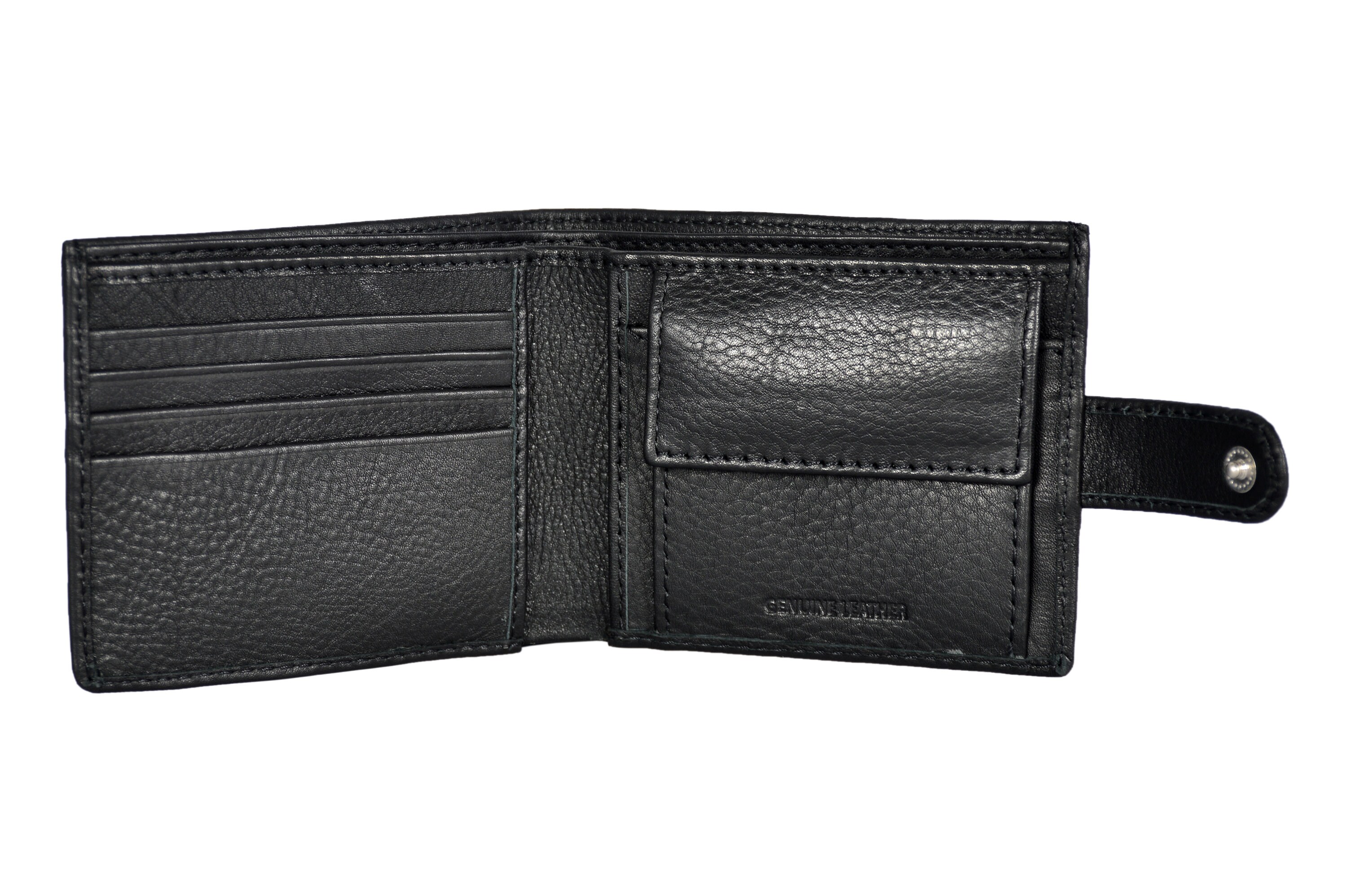 Genuine Leather Mens Wallet Real Cow Hide Leather Soft Black - Etsy UK