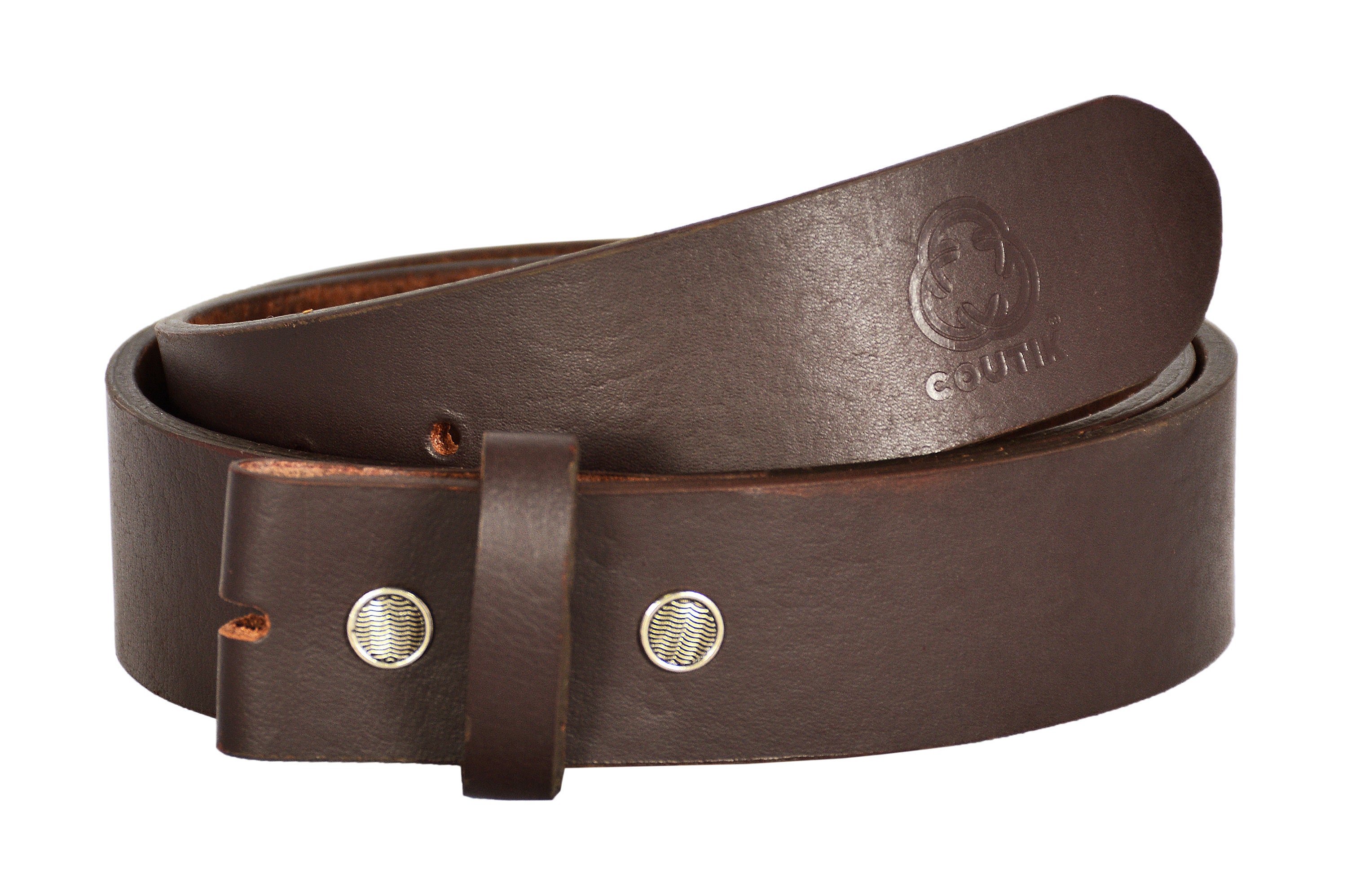 Genuine Leather Belt Strap Without Buckle Full Grain Cowhide Real