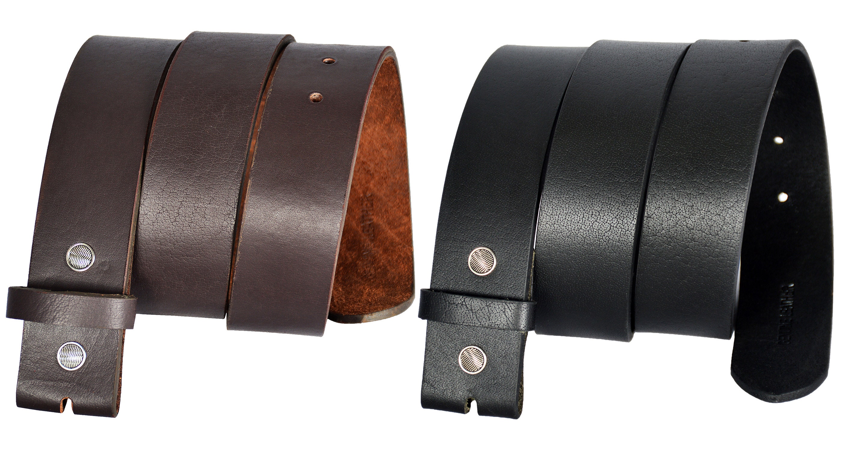 Genuine Leather Belt Strap Without Buckle Full Grain Cowhide Etsy UK
