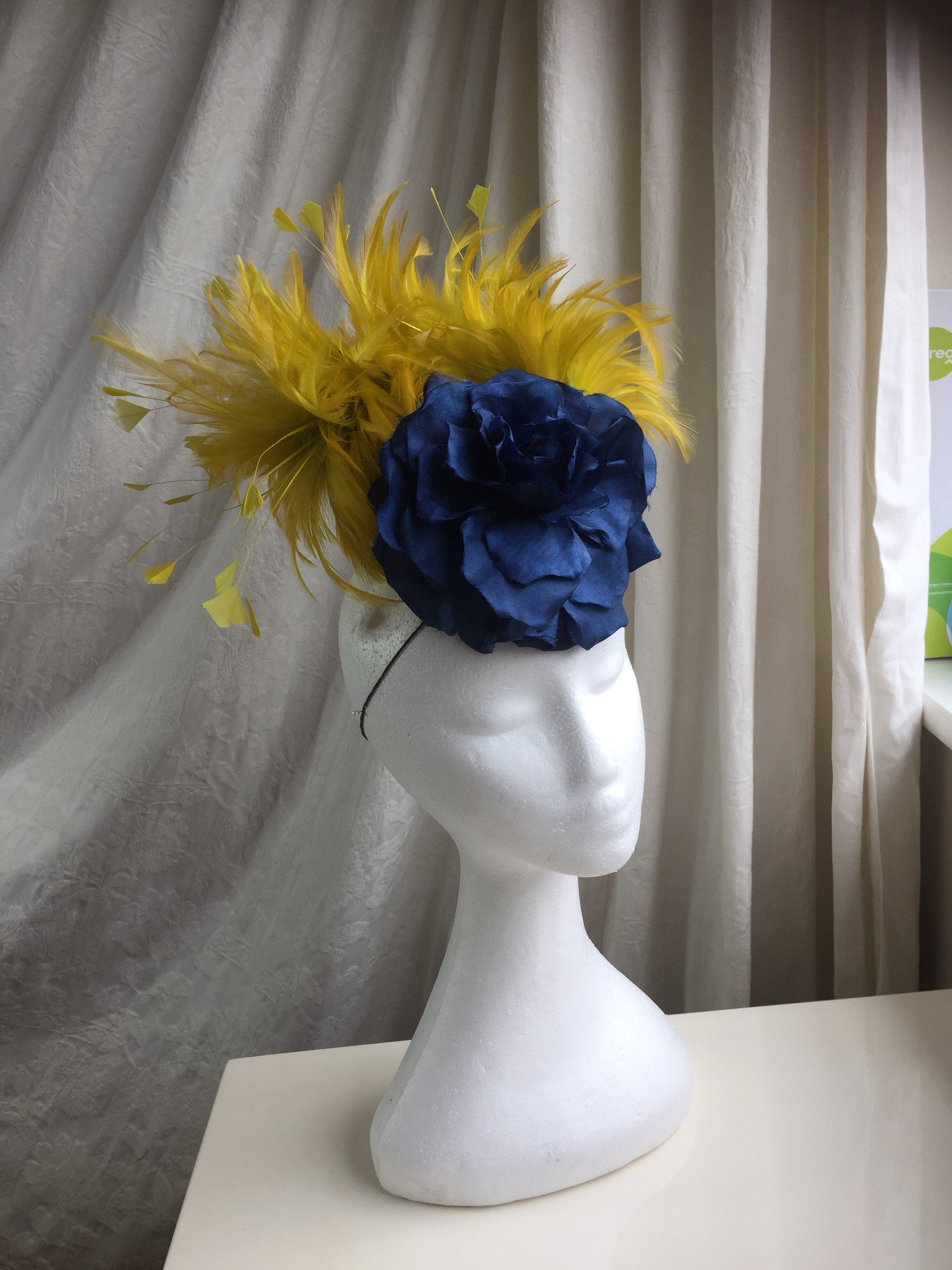 Fabulous Navy and Mustard Antique Moss 