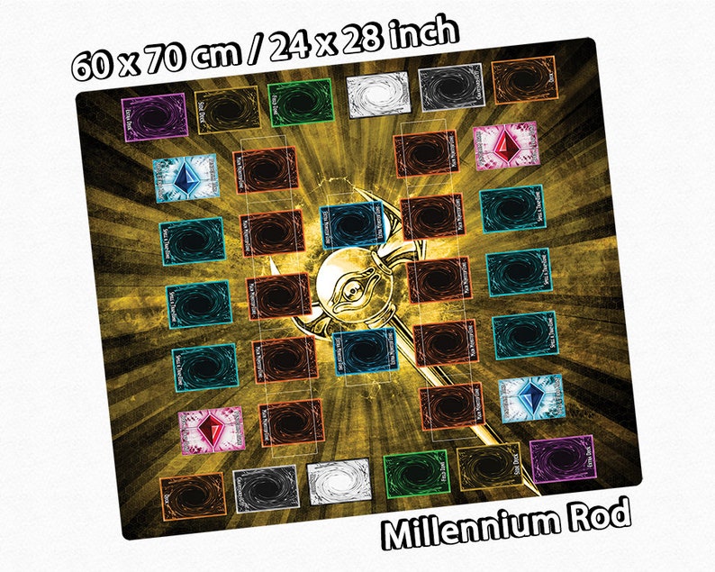 2Player YuGiOh Playmat with Zones Seven Large Card Game Mat Etsy