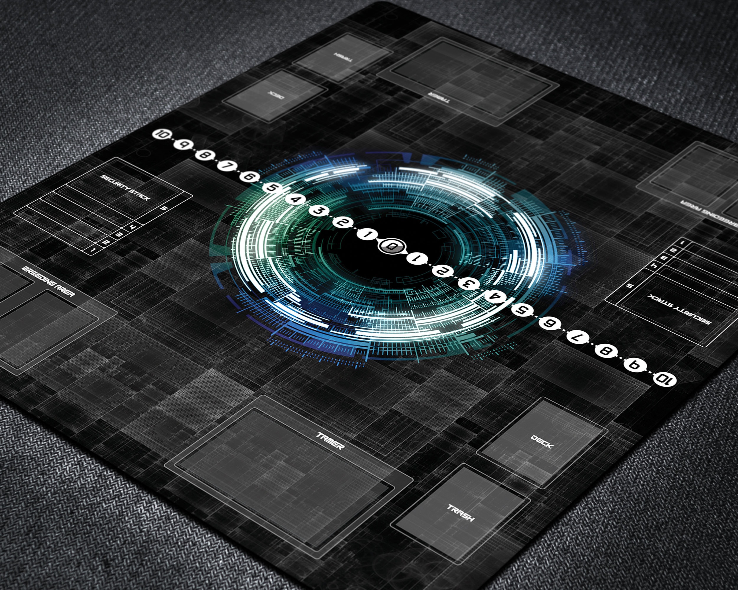 Digimon TCG Playmat With Field Zones in Matrix Theme