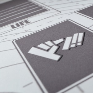 Minimalistische einteilige Kartenspiel-Spielmatte mit einfachen Basic Field Zones für ein sauberes 2-Personen-Gameplay, TKG weiße Matte mit schlichtem Spielzonen-Layout Bild 7