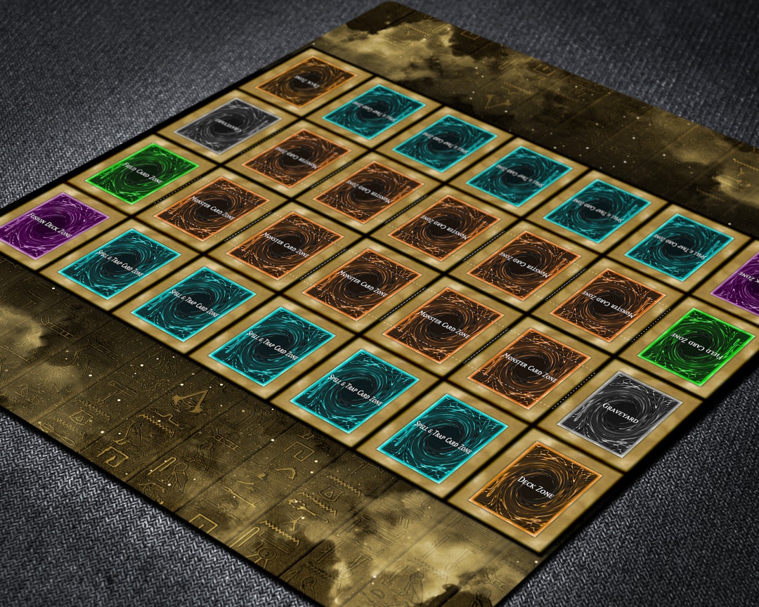 yugioh card game mat Stitched for Playmat, 2-Player,Free Counters*2 & Storage Bag Master Rule Duel Field Zones, Large Mat, Original Art Designs & Accessories (Basic) : Toys & Games sanctioned events Yu-Gi-Oh! 2019 Judge Promo Playmat