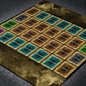Tappetino da gioco YGO Classic per due giocatori con zone di campo della vecchia scuola, tappetino da gioco di carte grande in stile originale per giocatori nostalgici del formato capra