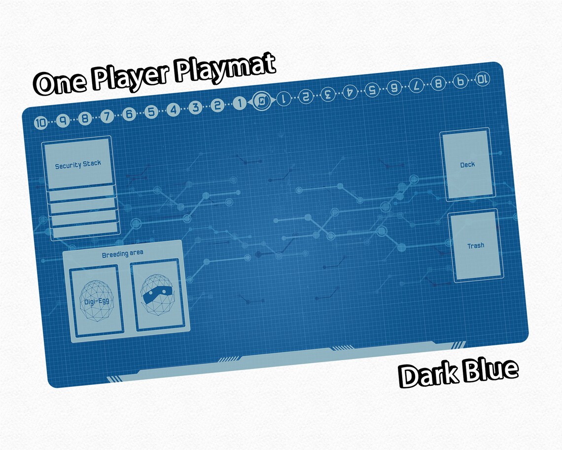 Twoplayer Digimon TCG Playmat With Custom Field Zones for Etsy