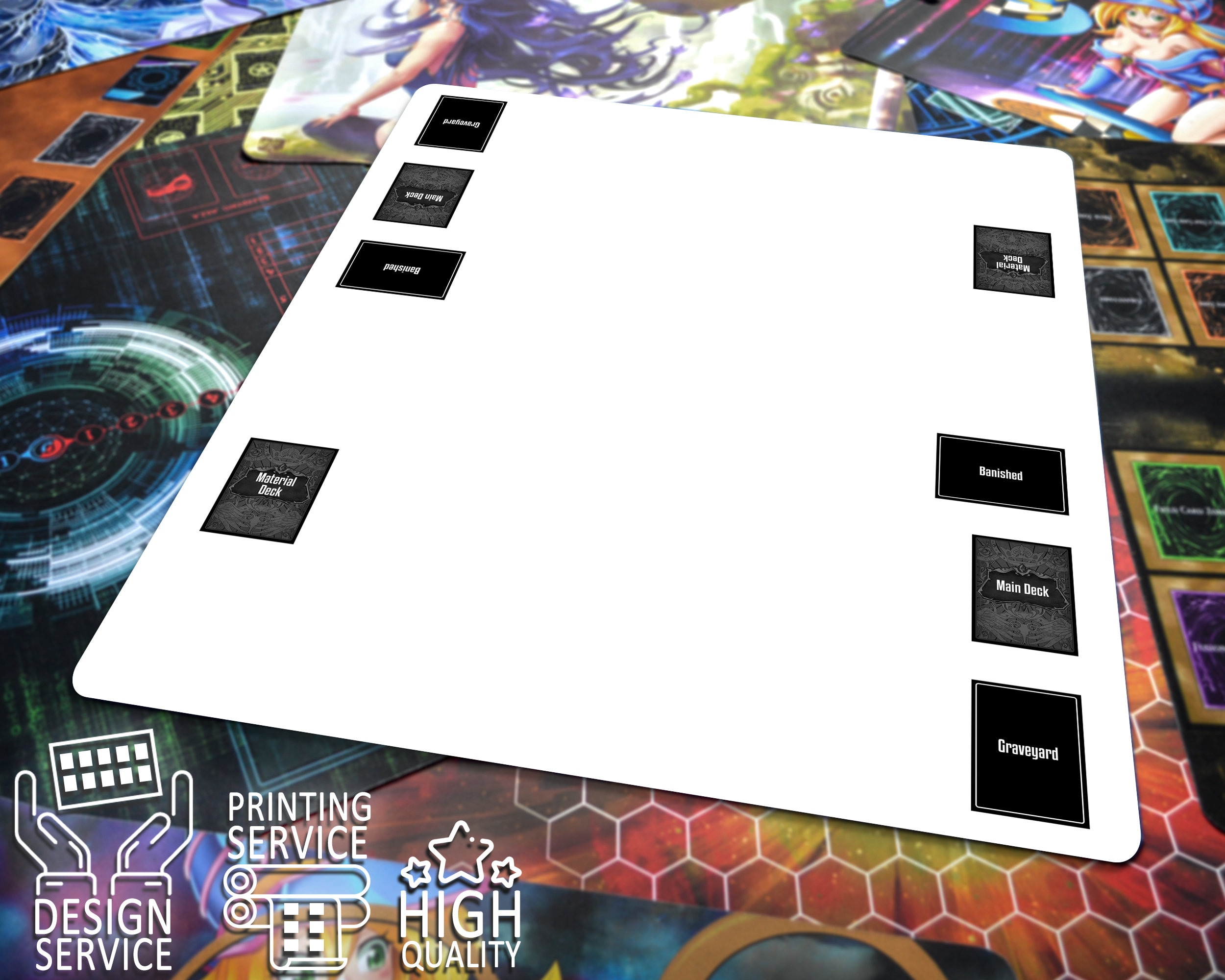 Grand Archive TCG Playmat With Field Zones, 2-player 24x28