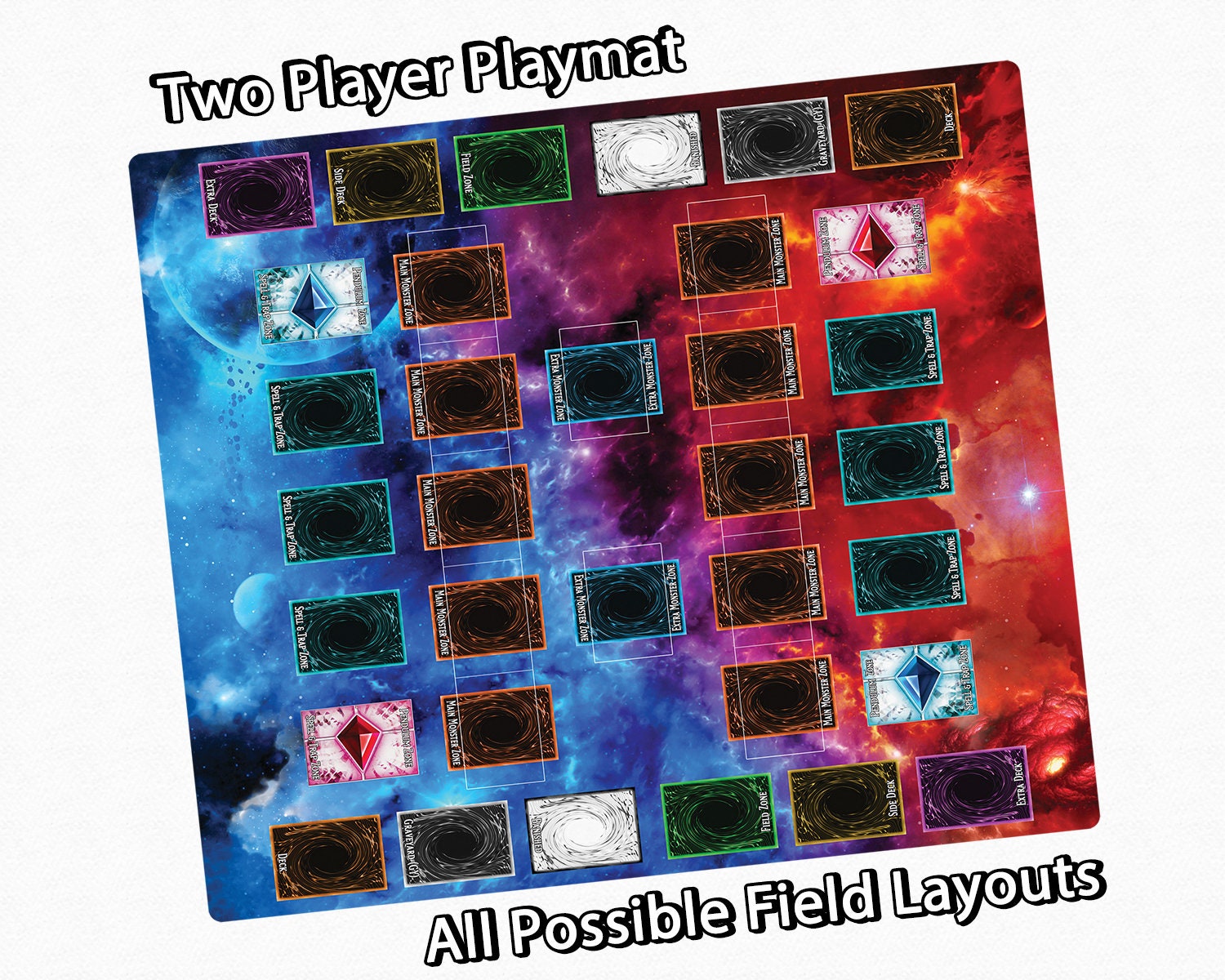 Collectables Classic Official 2 Player Double Rubber Playmat w/ Pendulum Zones NEW YuGiOh! rfe.ie