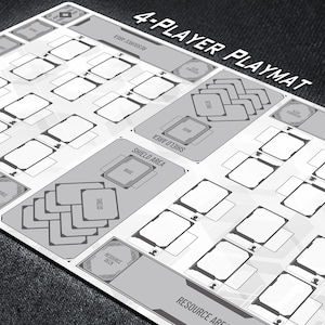 Tapete de juego de cartas Gundam para batallas en equipo de 4 jugadores con zonas de juego de campo para partidas TCG 2vs2, juego de cuatro tapetes con diseño de compañero de equipo multijugador