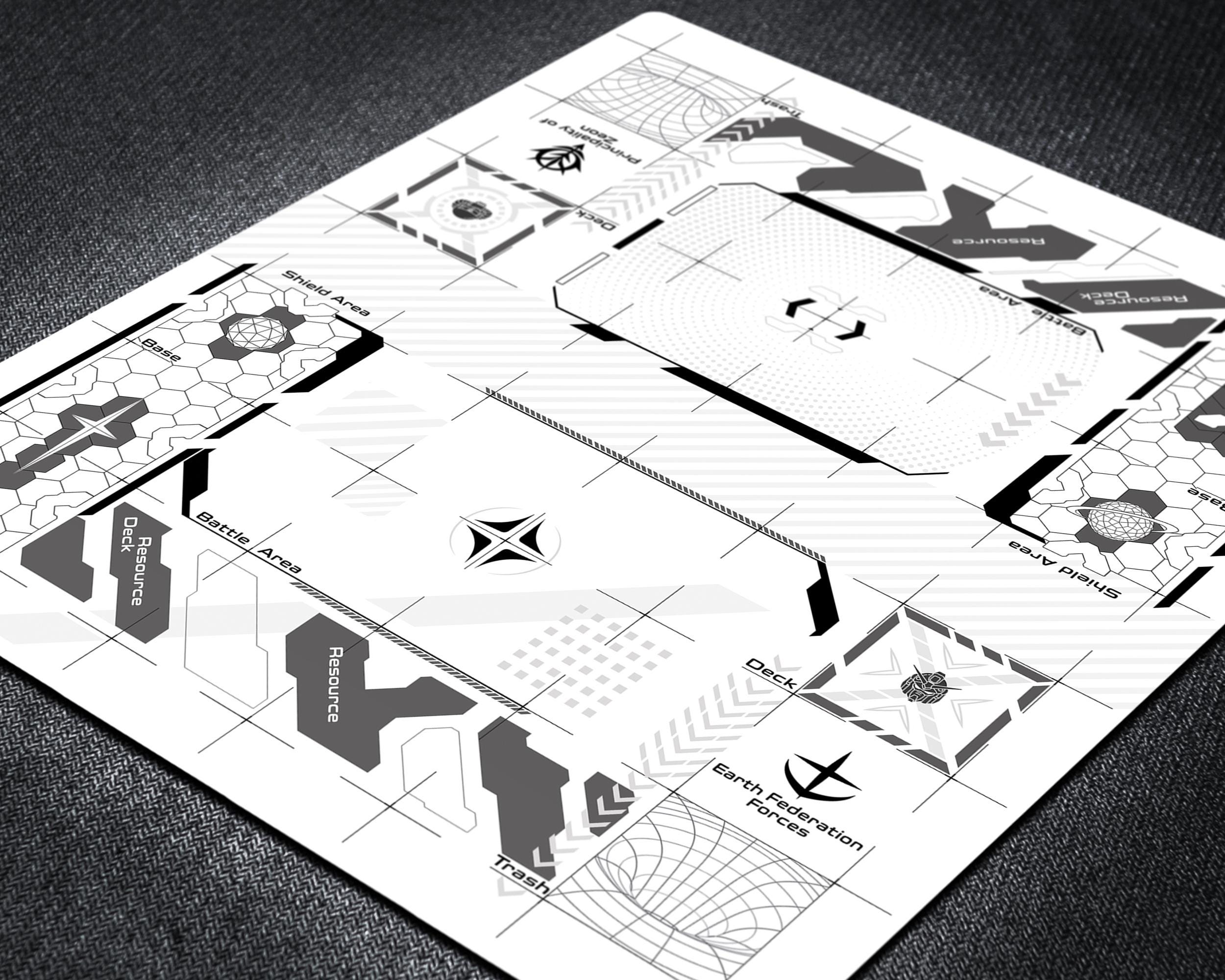 バンプレストプレイスタジアム2 2player Gundam Card Game Playmat With Mecha Themed Field Zones