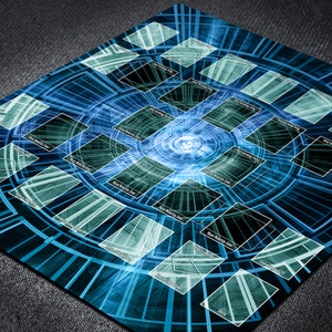 Tapete de juego de cartas YGO para 2 jugadores con zonas de duelo personalizadas para cartas de juego, tapete de juego de duelo Master Duel grande y minimalista de 24 x 28