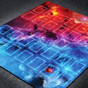 2-Player YGO Spielmatte mit Master Rule Field Zones, Doppelseitige Kartenspielmatte für Rush Duel Schlachten, Klassische TCS Spielmatte für Goat Format