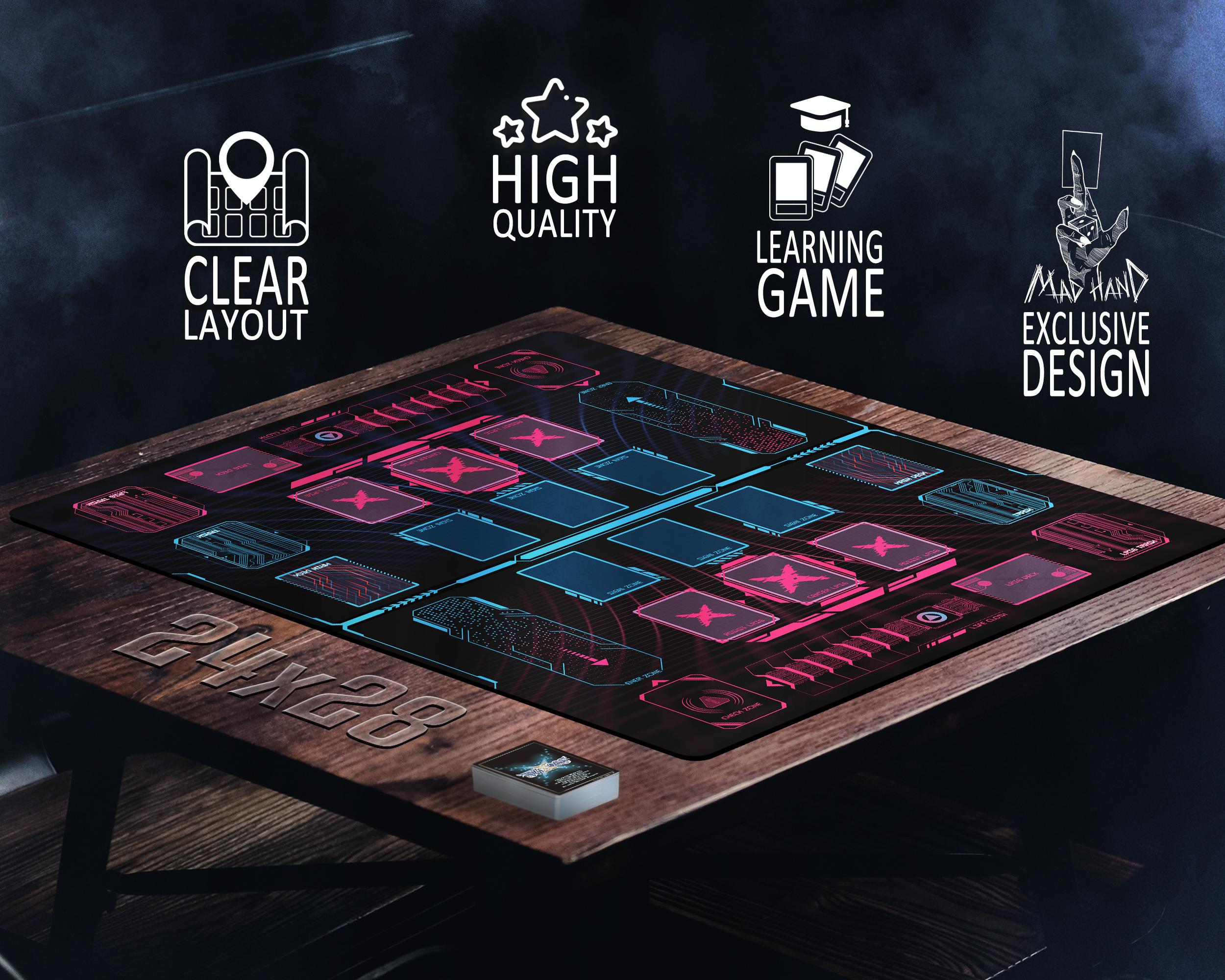 Wixoss Card Game Custom Playmat With Organized Playzones for 2