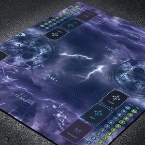 Tapis de jeu de jeu de cartes Shadowverse avec zones de terrain pour débutants pour 2 joueurs afin de faire évoluer votre jeu JCC, accessoire de table, grand tapis personnalisé 24 x 28