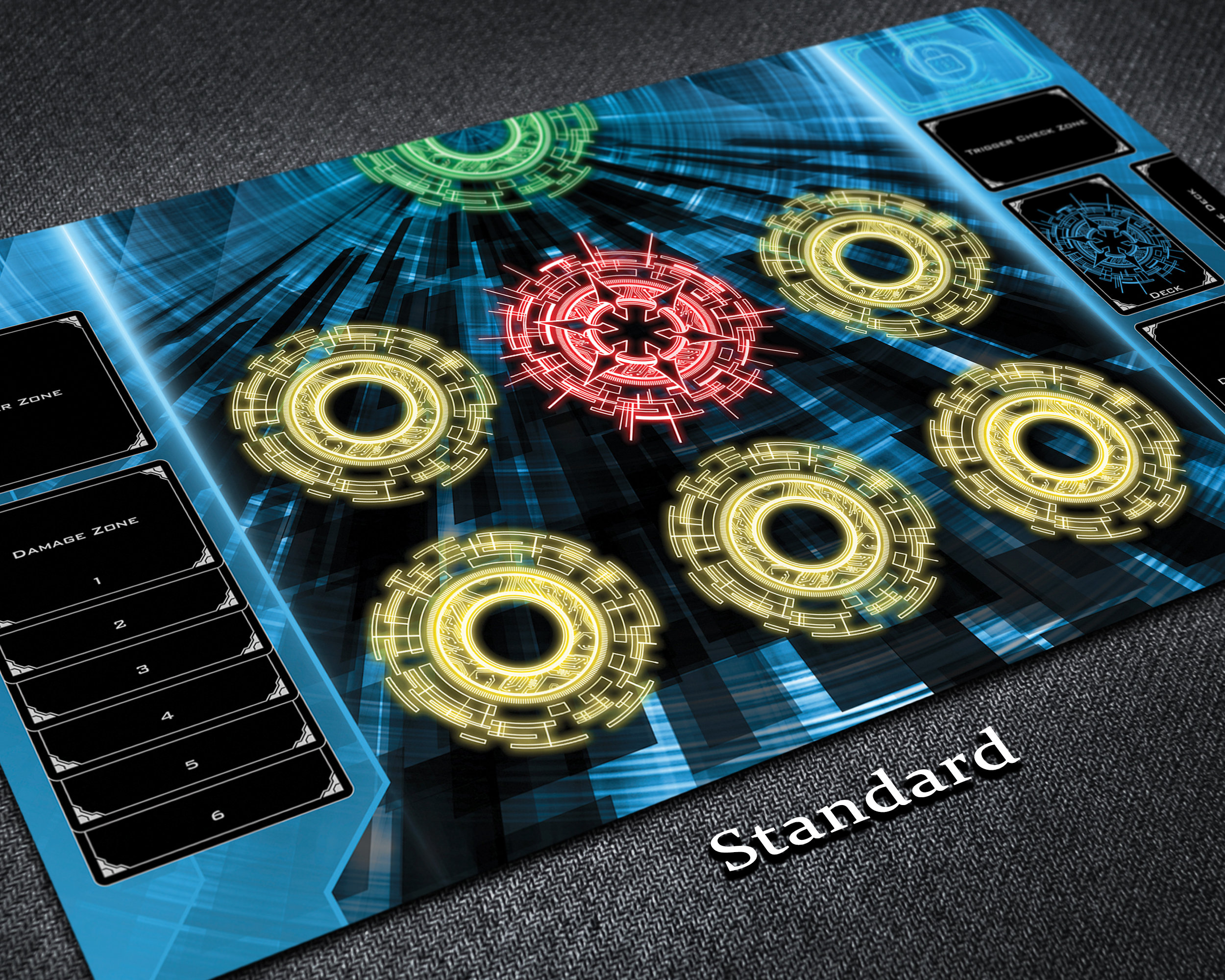 GMC Deluxe 2 Player CARDFIGHT!! Vanguard TCG Stadium Mat Board Playmat with  Vanguard, Rear Guard and Guardian Circles 