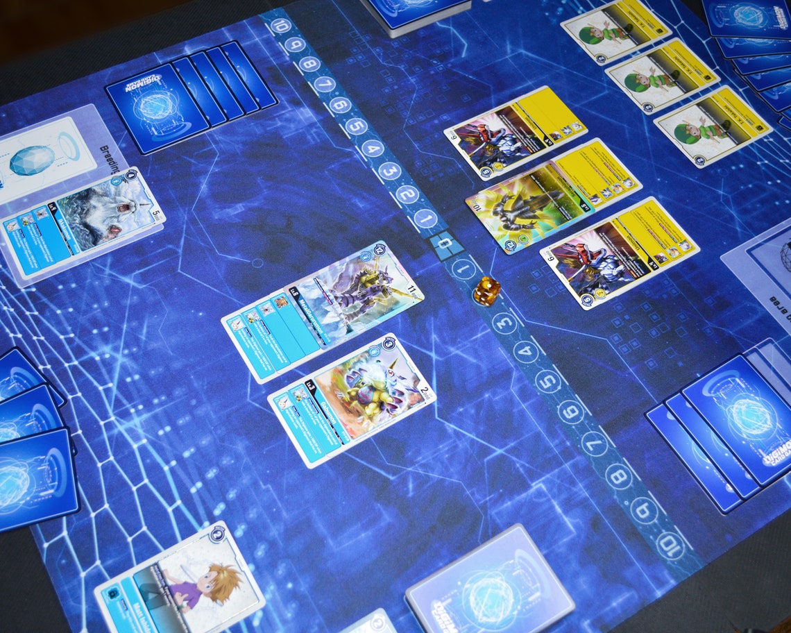 Digimon Card Game Playmat for TwoPlayers with Desktop Themed Etsy