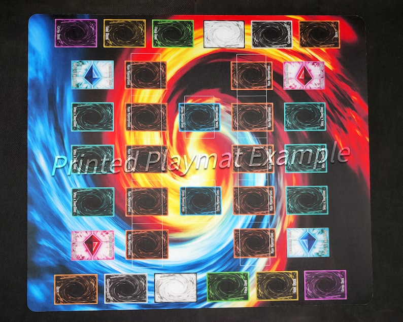 2Player YuGiOh Playmat with Custom Master Duel Field Card Etsy