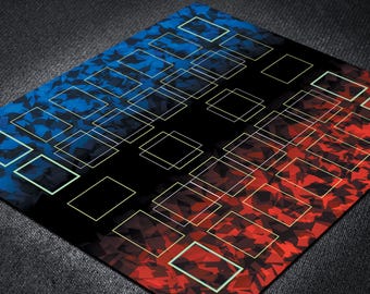 2Player Professional YGO Card Game Playmat with Tournament Ready Minimalist TCG Custom Field Zones for Competitive Online Duel Livestream