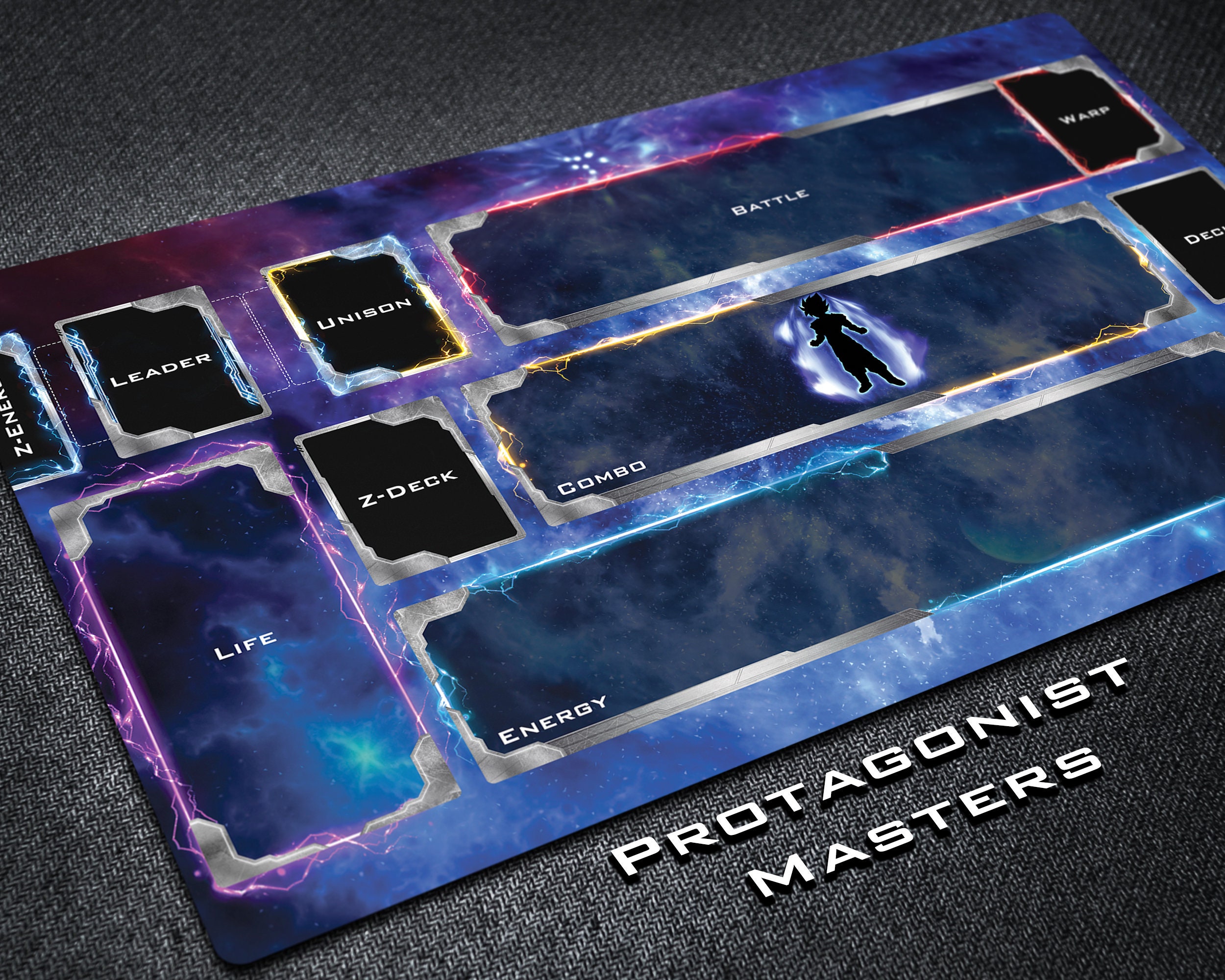 dragon ball super card game playmat Dragon Ball Super Card Game Playmat With Custom Field Zones for Masters  Format or Fusion World TCG, Battle Gaming Tabletop Mat for 2-players