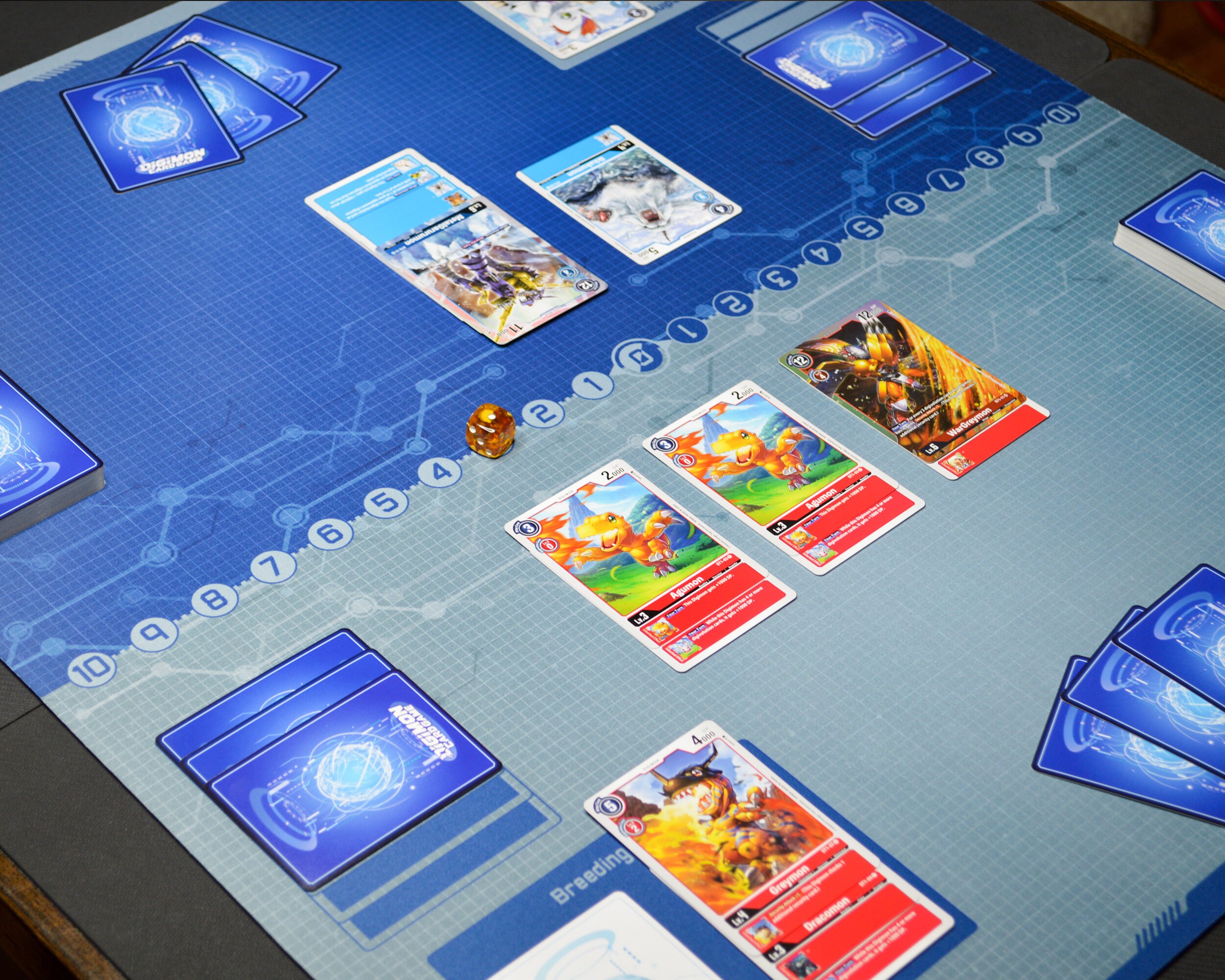 TwoPlayer Digimon TCG Playmat with Custom Field Zones for Etsy