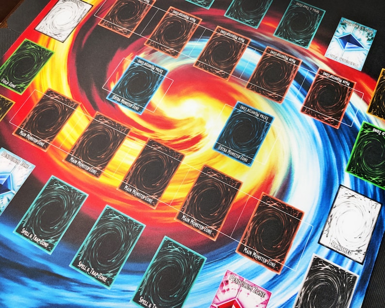 2Player YuGiOh Playmat with Custom Master Duel Field Card Etsy