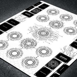 Tapis de jeu de cartes Vanguard minimaliste pour 2 joueurs avec disposition du champ DivineZ et zone de crête, tapis personnalisé pour les formats standard ou premium