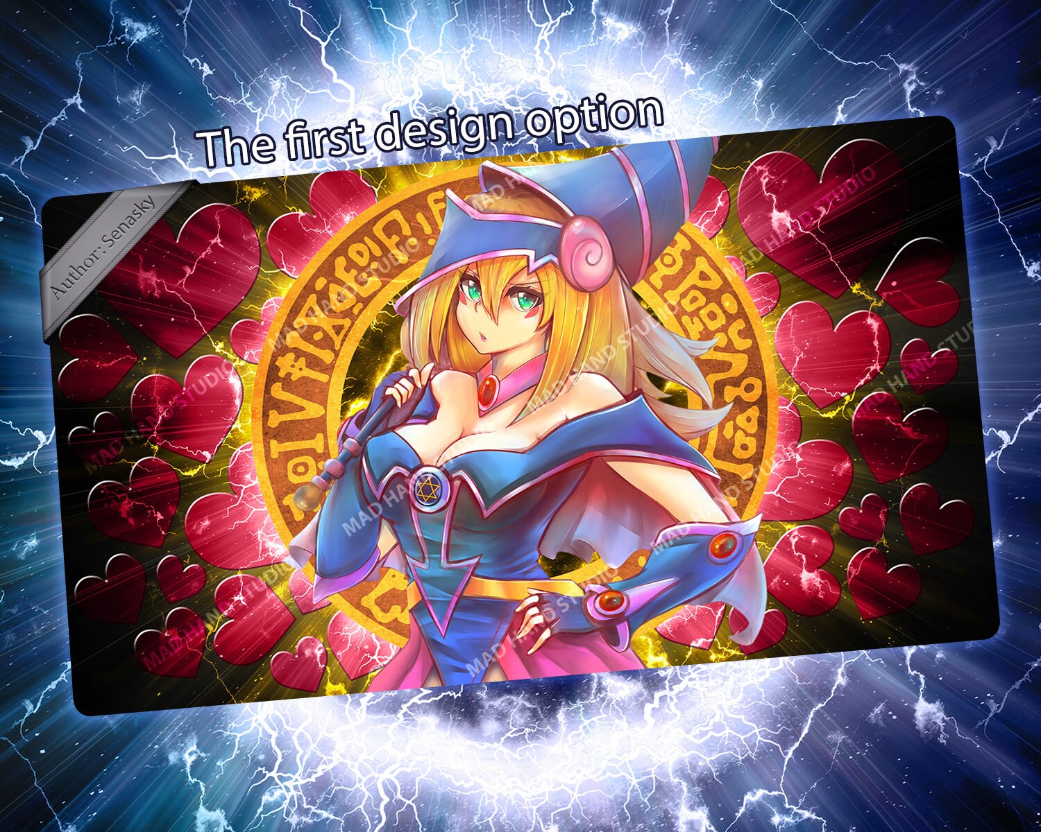 Custom YuGiOh Card Game Playmat with Sexy Dark Magician Girl Etsy
