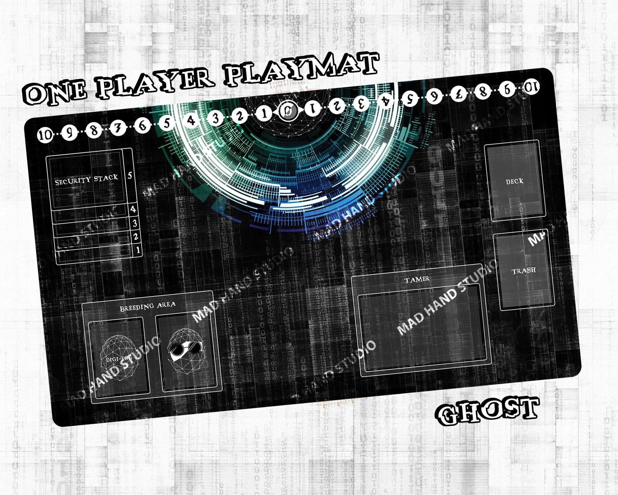 Digimon TCG Playmat With Field Zones in Matrix Theme Digital Etsy Australia