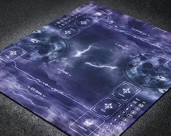 Shadowverse Card Game Playmat with Beginner Field Zones for 2-Players to Evolve your TCG Gameplay Tabletop Accessory, Large 24x28 Custom Mat