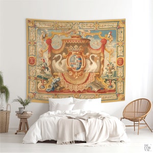 French Tapestry of the Arms of the Greder Family of Solothurn, Switzerland, Wall Art Decor. FRE002