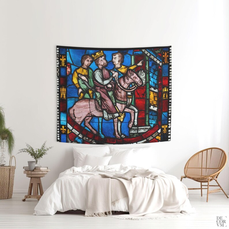 Seven Sleepers of Ephesus Tapestry, Religious Stained Glass Art. VIT001 image 9