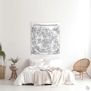 Celestial Zodiac Tapestry – Dürer Star Map, Boho Astrology Decor image 8