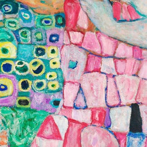 Tapiz de pared con la imagen de Muerte y Vida de Gustav Klimt. KLI001 imagen 5